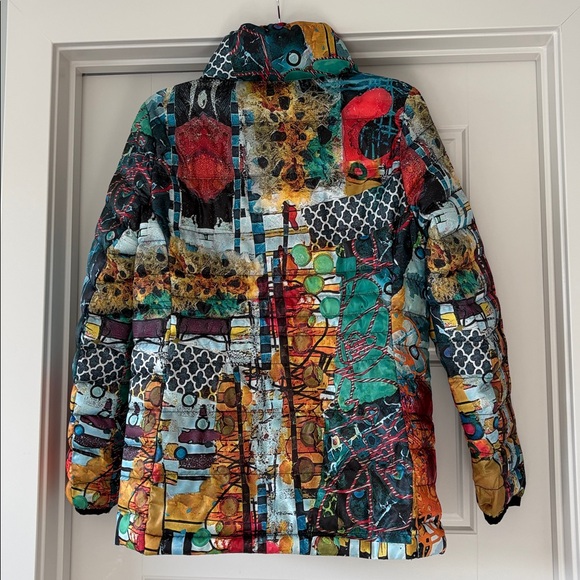 Simply Art by Dolcezza NWT artsy light quilted paffer jacket size S. - Picture 8 of 14